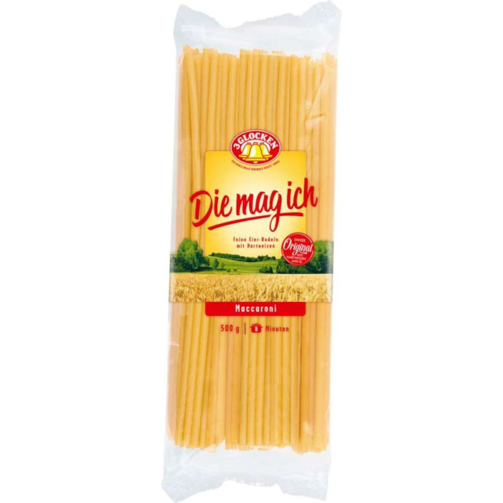 3 GLOCKEN Pasta, I like Macaroni 500g / 17.63oz