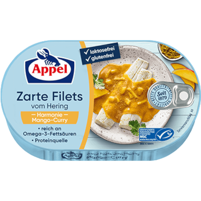 Appel Zarte Heringsfilets Harmonie Mango-Curry 200g / 7.05oz