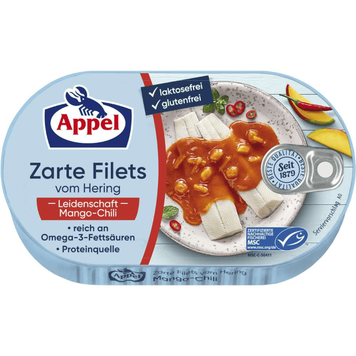 Appel Zarte Heringsfilets Leidenschaft Mango-Chili 200g / 7.05oz