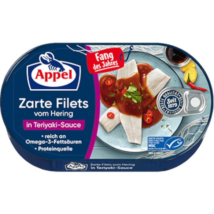 Appel Zarte Heringsfilets in Teriyaki-Sauce 190g / 6.7oz