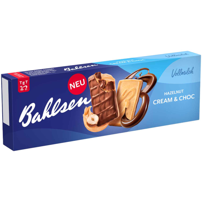Bahlsen Hazelnut Cream & Choco Milk Chocolate Biscuits 100g / 3.52oz