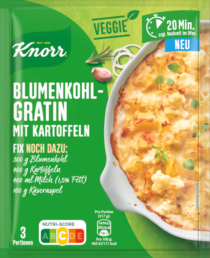 Knorr Fix Veggie for Cauliflower Gratin with Potatoes 38g / 1.34oz