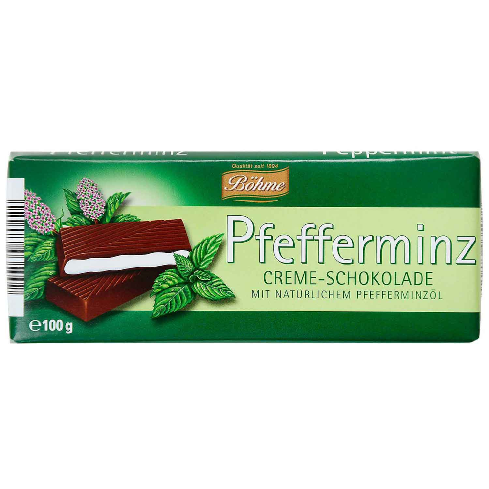 Chocolate con crema de menta Böhme 100 g / 3,52 oz