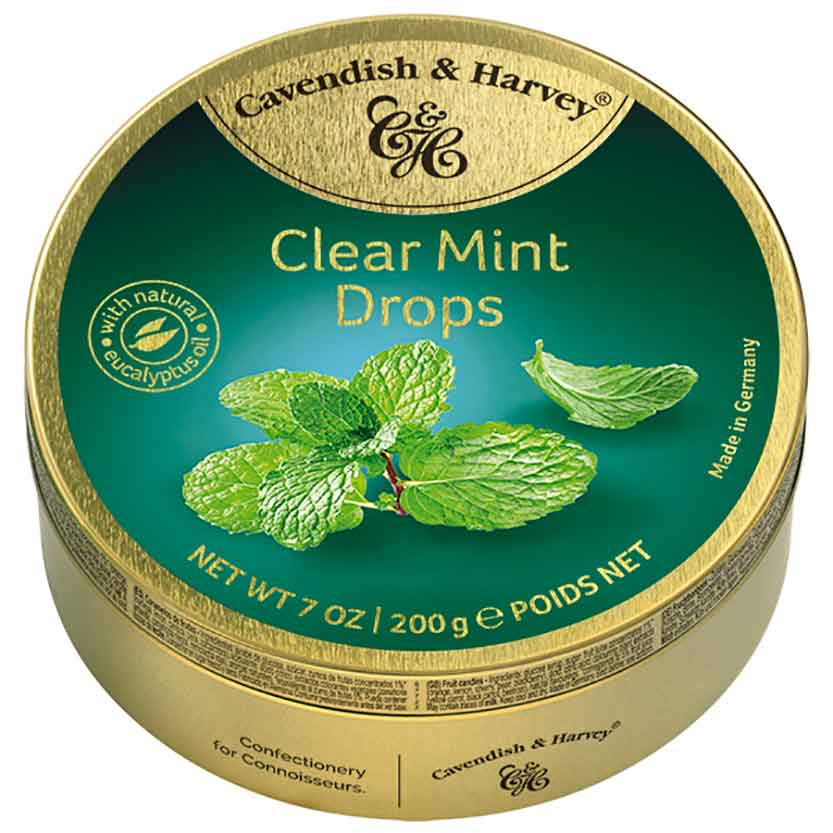 Cavendish & Harvey Clear Mint Drops 200g / 7.05oz