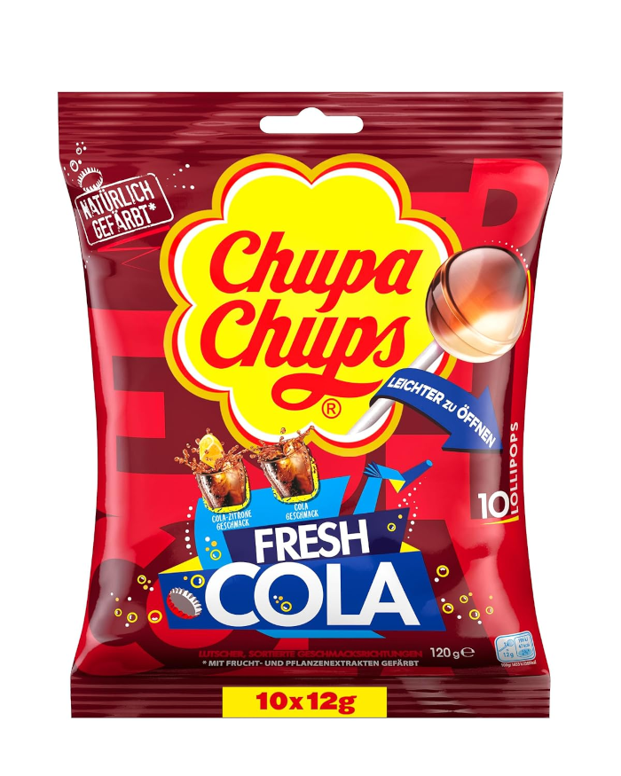 Chupa Chups "Fresh Cola" Lollipops Lutscher 10 Stück