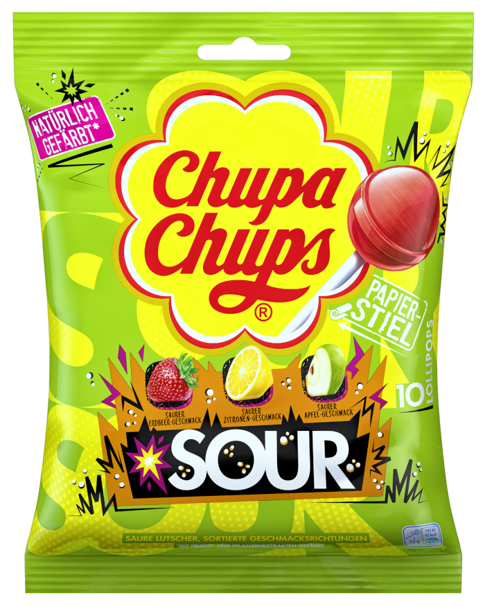 Chupa Chups Sour Lollipops Lollipop 10 pieces