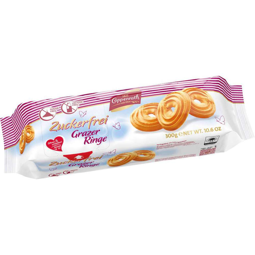 Coppenrath Grazer Rings Spritzgebäck, sugar-free & lactose-free 300g / 10.5oz