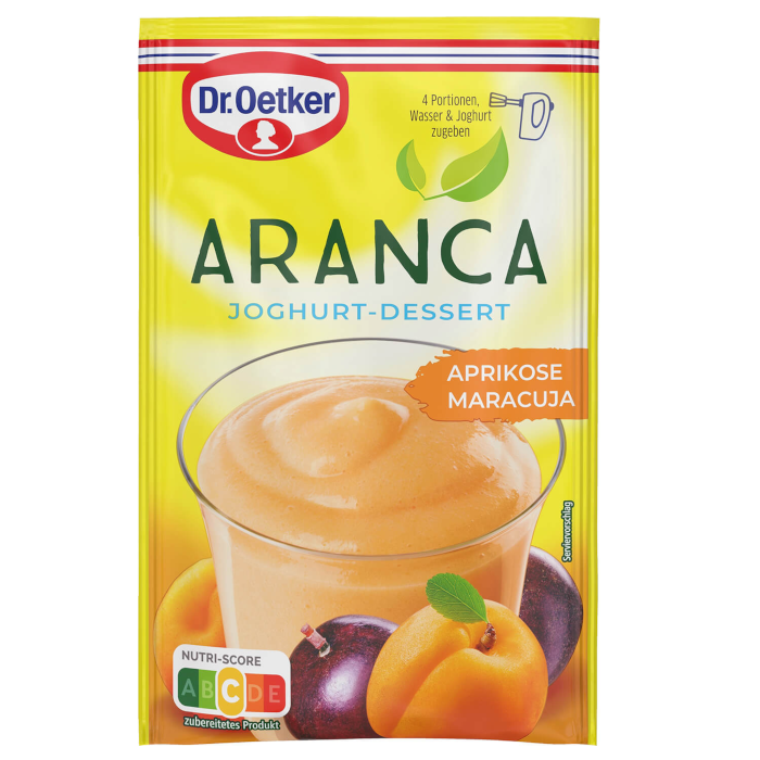 Dr. Oetker Aranca Dessert au yaourt Abricot Fruit de la passion 78g