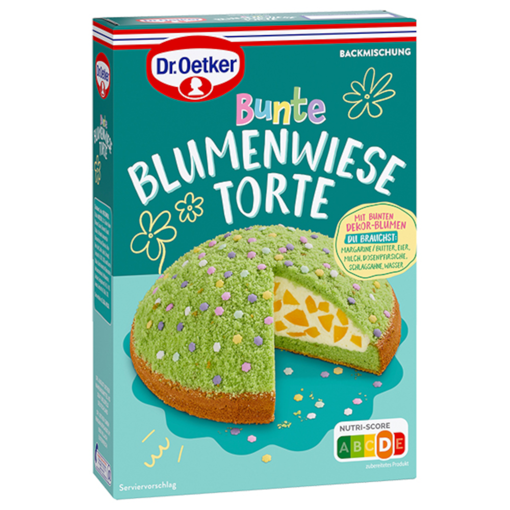 Dr. Oetker Mezcla para tartas «Prado de flores multicolor» 337 g / 11,88 oz