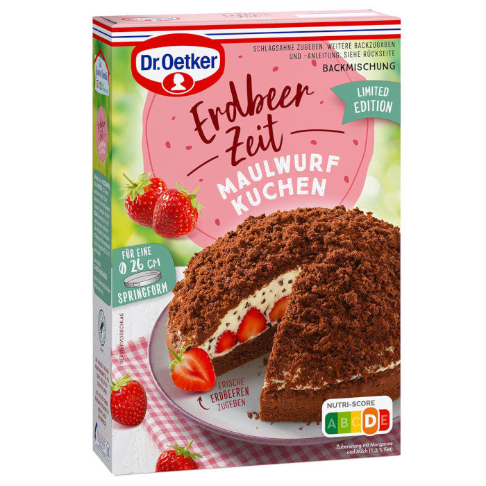 Dr. Oetker Erdbeer Zeit Maulwurfkuchen Backmischung