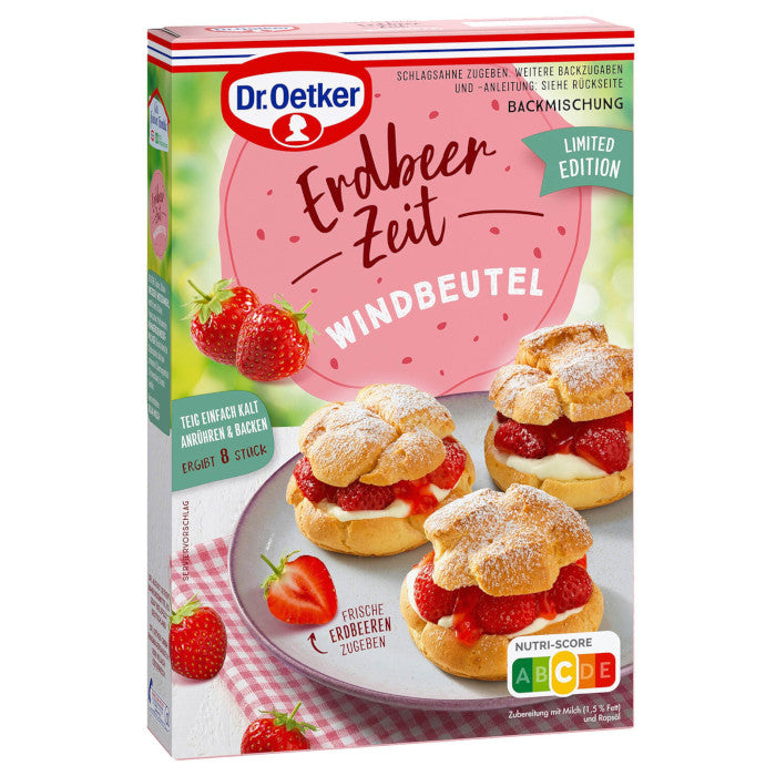 Dr. Oetker Erdbeer Zeit Windbeutel Backmischung