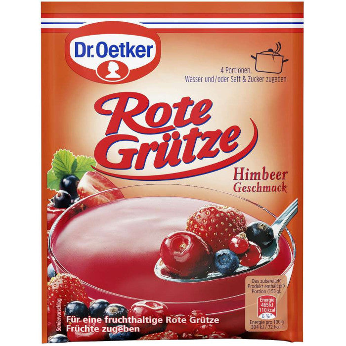 Dr. Oetker Rote Grütze Himbeer-Geschmack 3er Pack 120g / 4.23oz