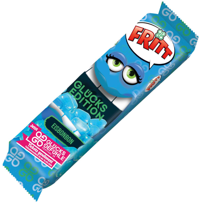 FRITT Glücks Edition Eisbonbon Kaubonbonstreifen 70g / 2.46oz