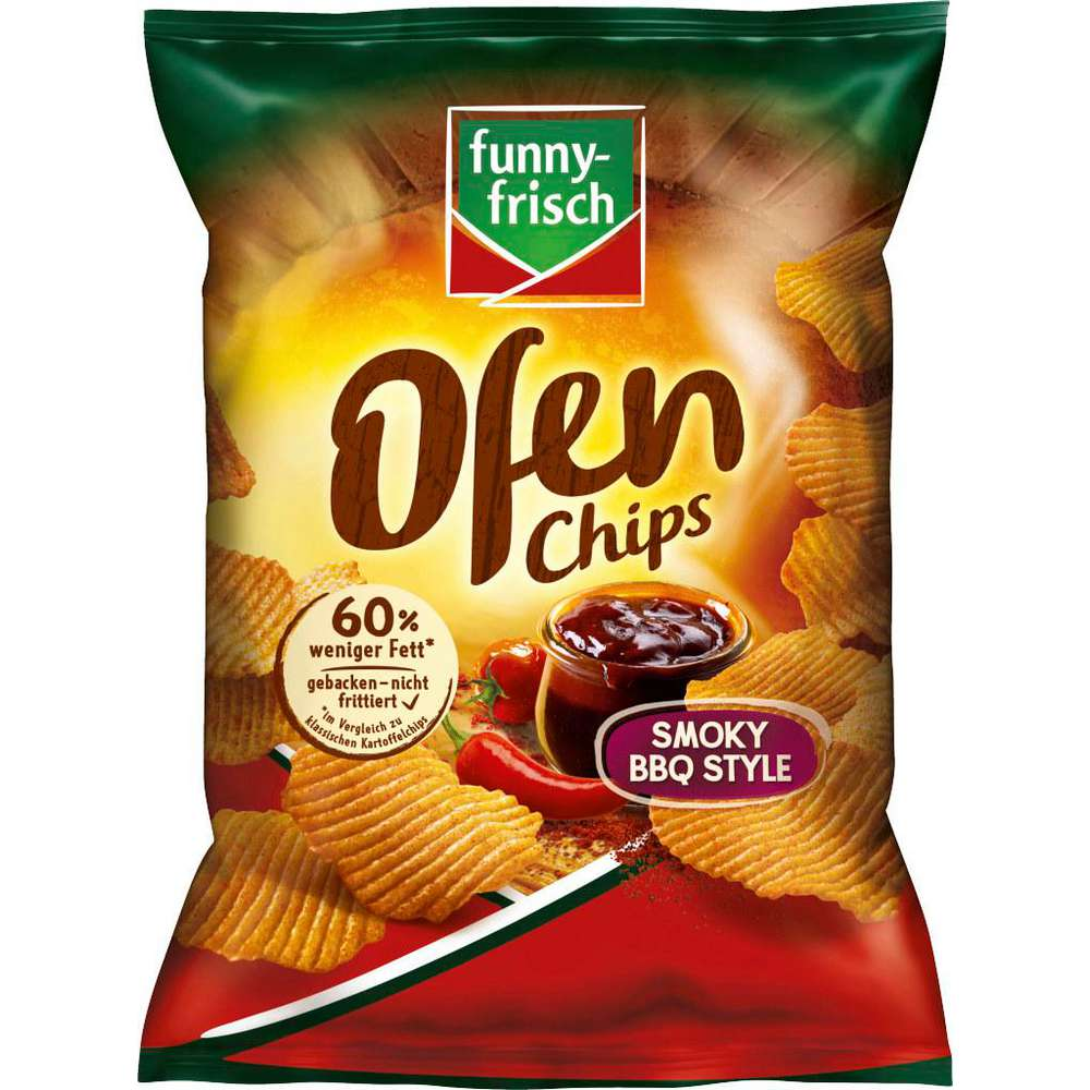 funny-frisch Oven Chips Smoky BBQ Style 125g / 4.4oz
