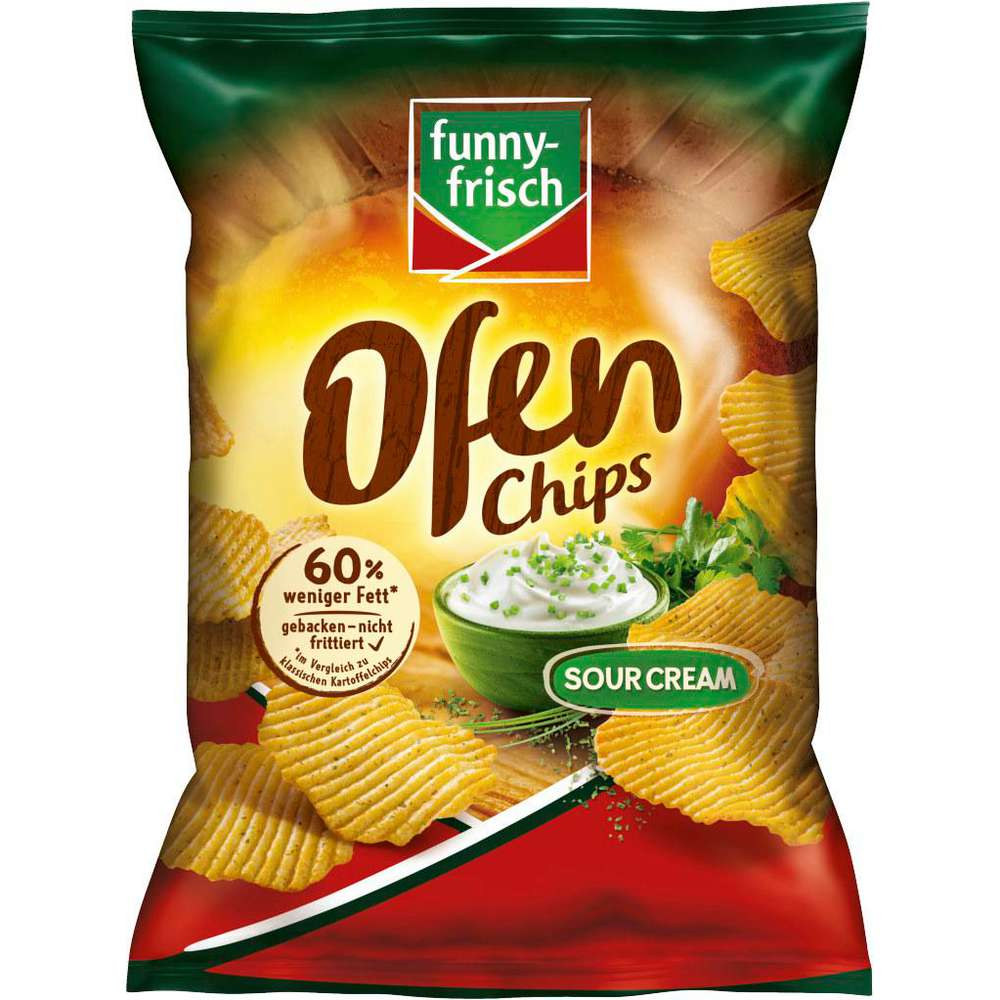 funny-frisch Oven Chips Sour Cream 125g / 4.4oz