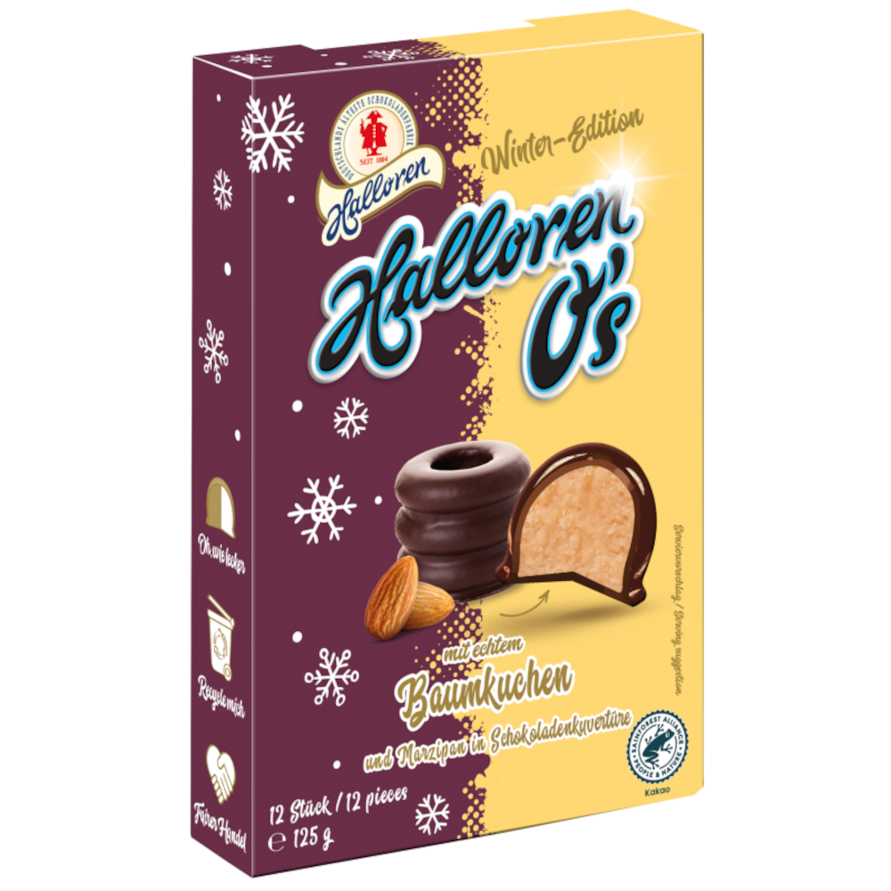 Halloren O's Baumkuchen Pralines Winter Edition 125g / 4.4oz