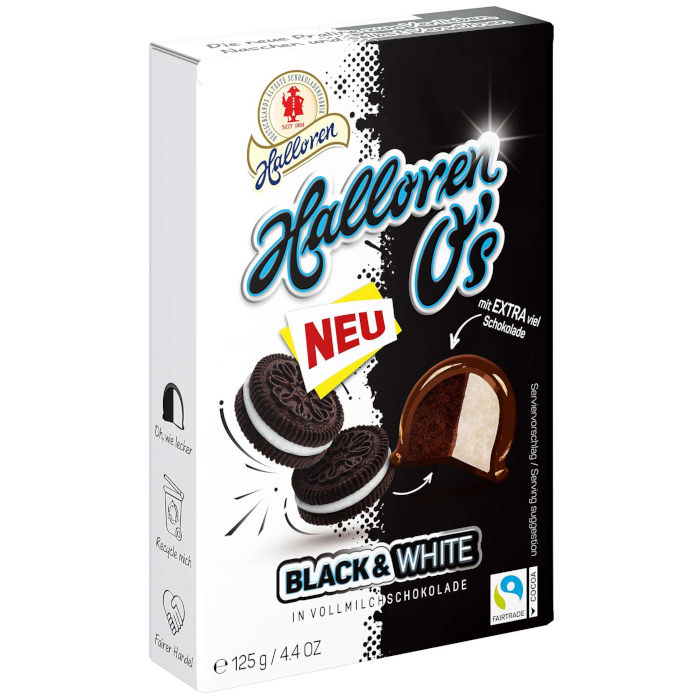 Halloren O's Black & White Pralinen 125g / 4.4oz
