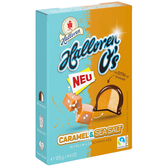 Halloren O's Caramel & Sea Salt Pralinen 125g / 4.4oz