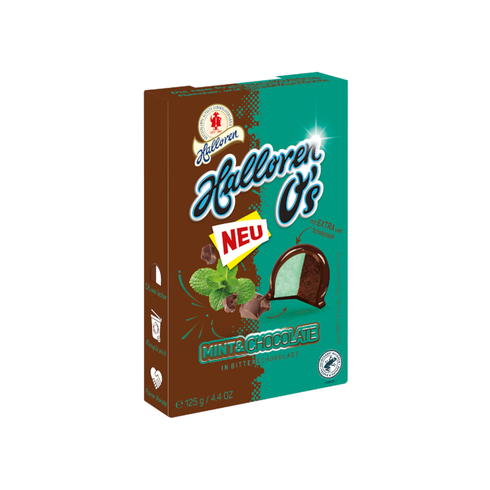 Halloren O's Mint & Chocolate Pralines 125g / 4.4oz