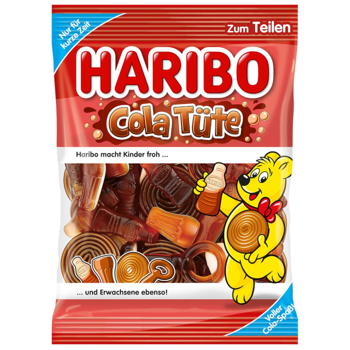 HARIBO Cola Tüte Fruchtgummi und Schaumzucker 175g