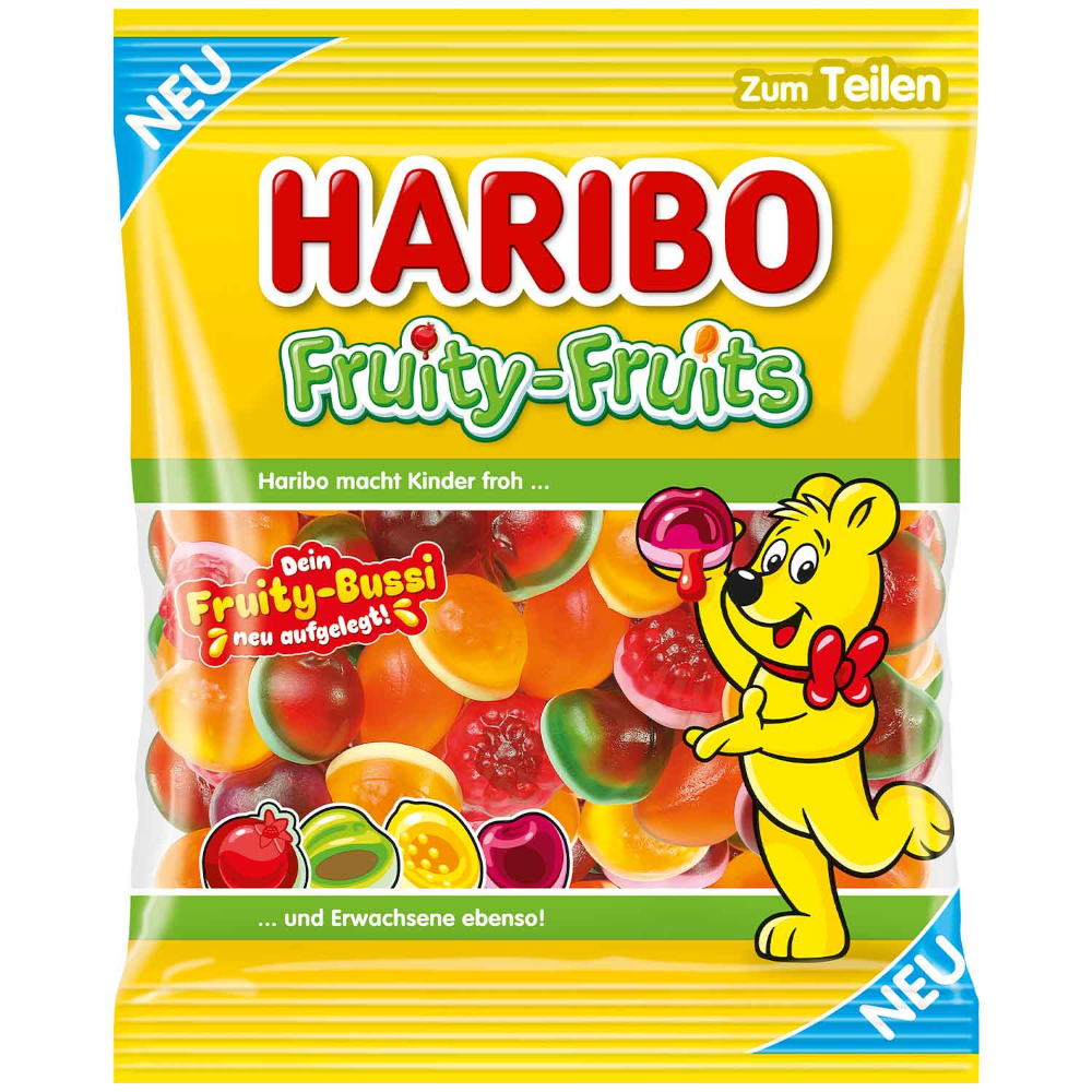 HARIBO Fruity Fruits Fruit Gum with Foam Sugar 160g / 5.64oz