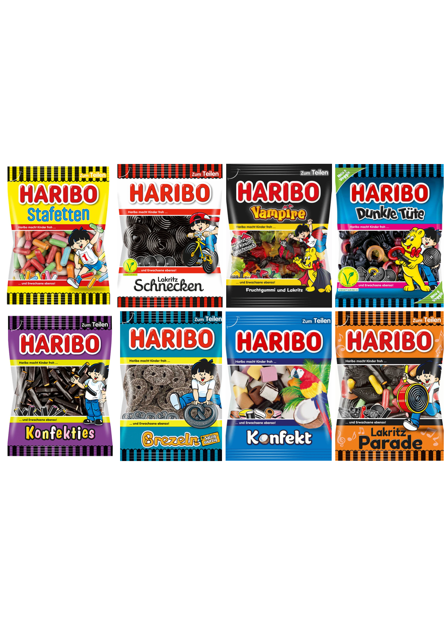 Haribo Réglisse Bundle 8 sachets différents