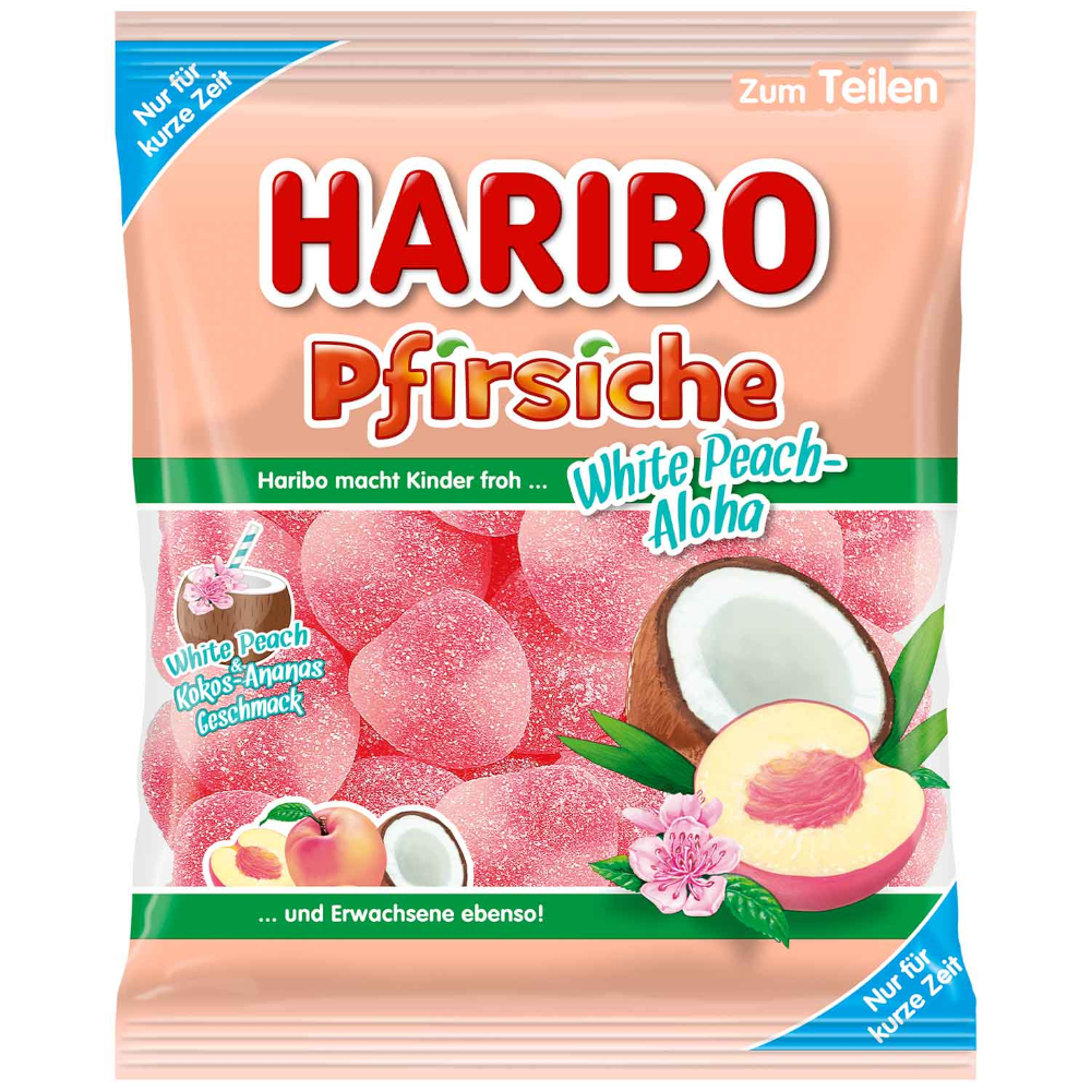 HARIBO Pfirsiche White Peach-Aloha Fruchtgummis 175g