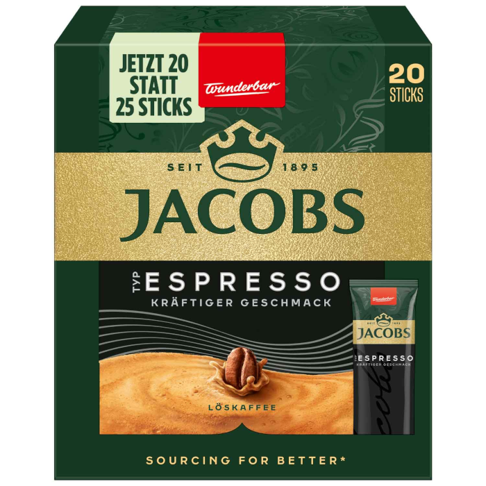 Jacobs Espresso 20 Instant Coffee Sticks