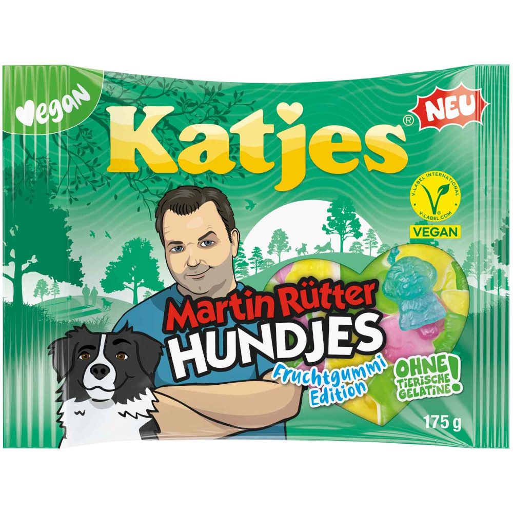 Katjes Martin Rütter Hundjes vegan fruit gums 175g