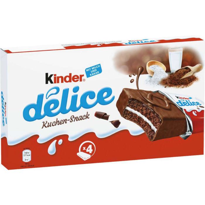 Ferrero Kinder Délice Kuchen-Snack 4 Stück 156g / 5.5oz