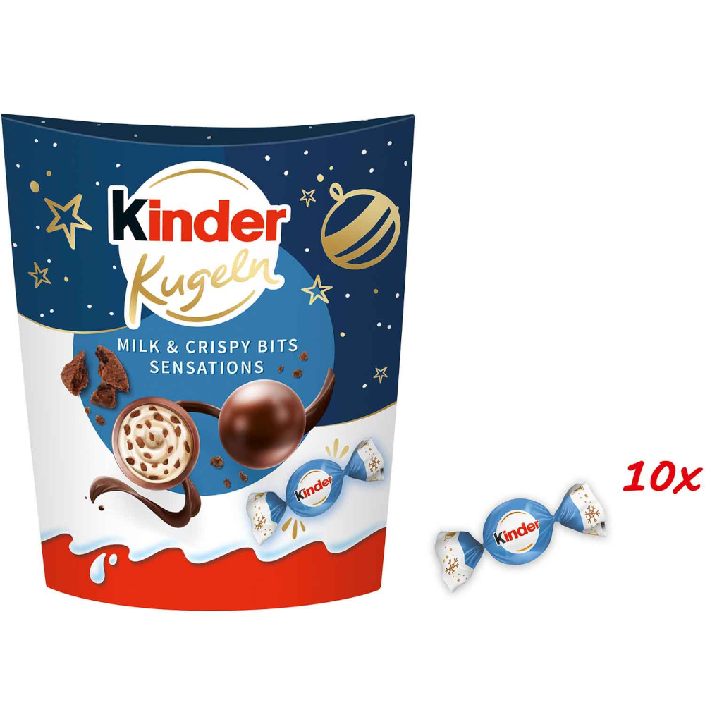 Ferrero Kinder Balls Milk & Crispy Bits Sensations 90g / 3.17oz