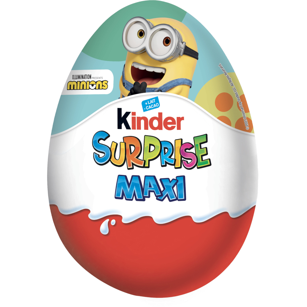 Ferrero Kinder Surprise Maxi Classic Egg Minions 100g 3.52 oz
