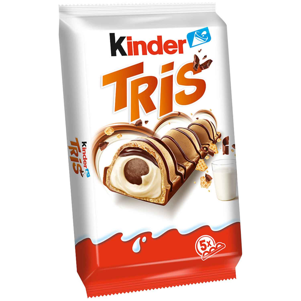 Ferrero Kinder Tris gefüllte Waffel-Spezialität 5 Stück 100g / 3.52oz