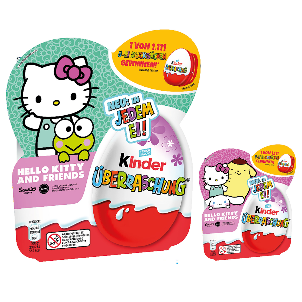 Ferrero Kinder Überraschung Classic-æg 'Hello Kitty and Friends' pakke med 4