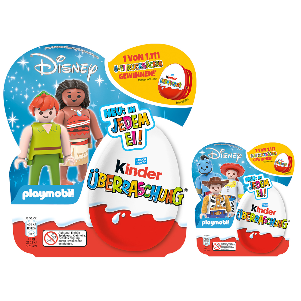 Ferrero Kinder Überraschung Classic-æg 'Disney Playmobil' pakke med 4