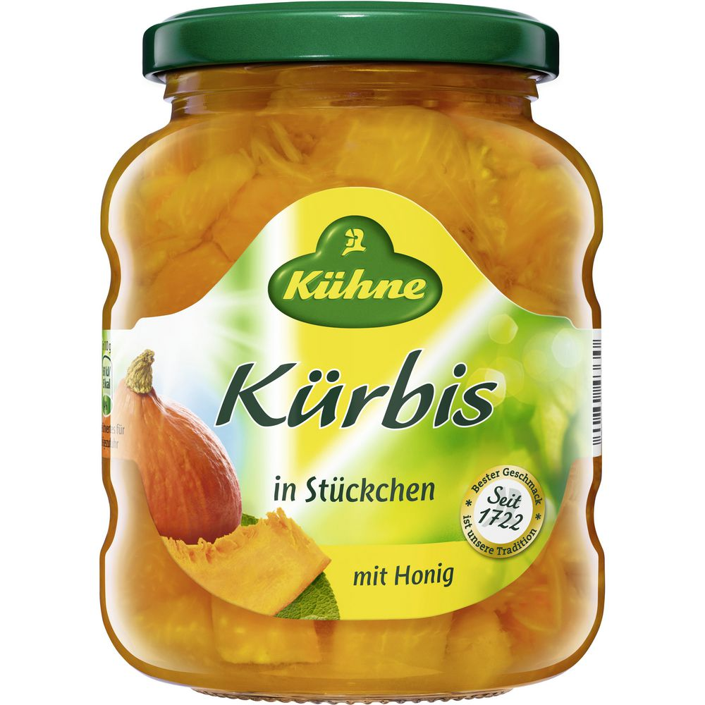 Kühne Kürbis in Stückchen mit Honig 370ml / 12.51fl.oz. – Brands of Germany