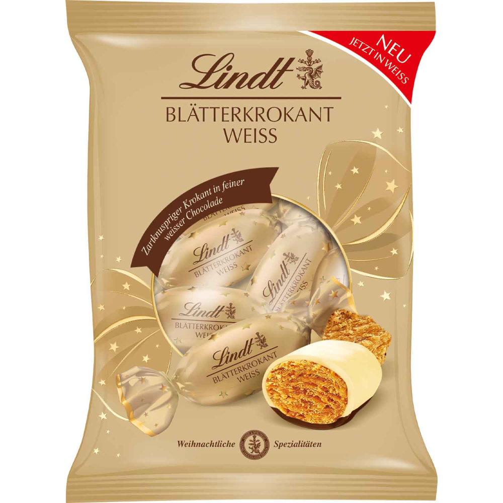 Lindt Blätterkrokant Zapfen Weiße Schokolade 90g / 3.17 oz