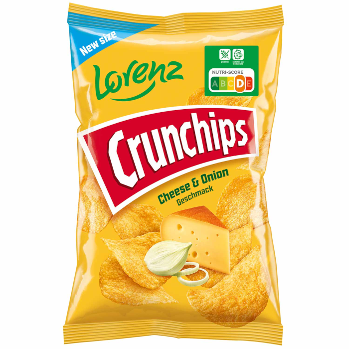 Lorenz Crunchips Cheese Onion Potato Chips 150g 5 29oz lorenz-crunchips-cheese-onion-potato-chips-150g-5-29oz