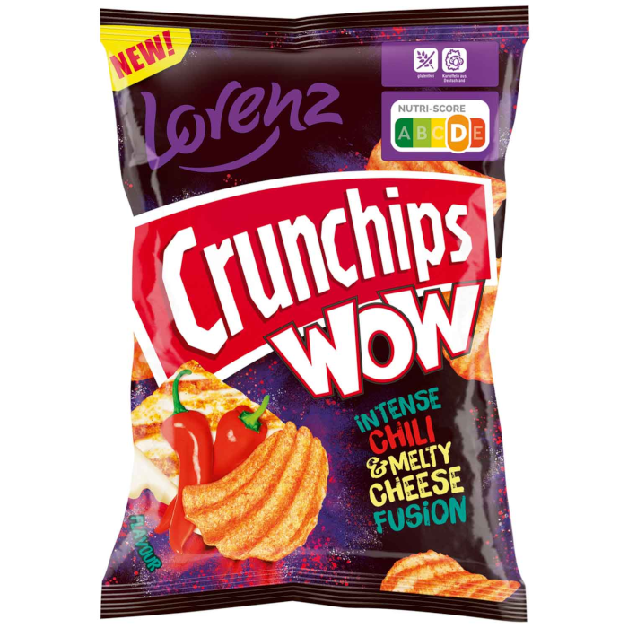 Lorenz Crunchips WOW Chips Intense Chili & Melty Cheese Fusion 110g / 3.88oz