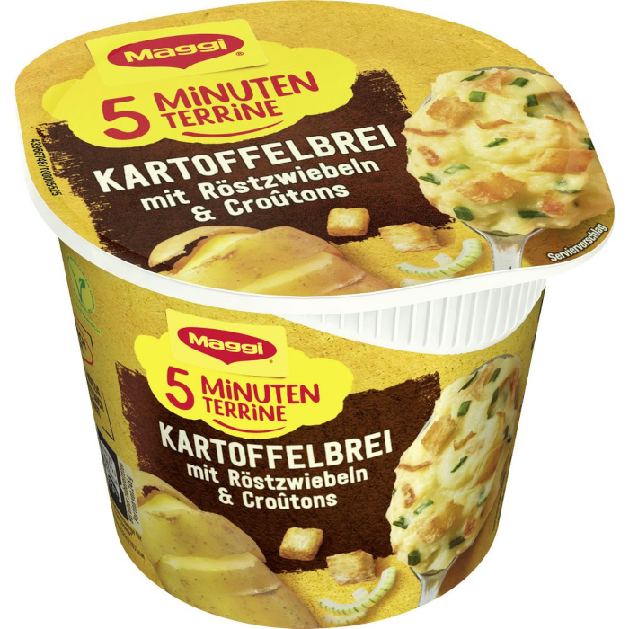 Maggi 5 Minuten Terrine Kartoffelbrei mit Röstzwiebeln 56g / 1.79oz