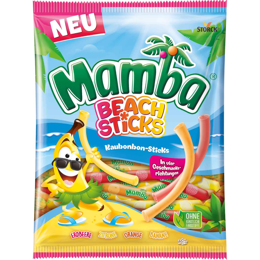 Storck Mamba Beach Sticks fruity chewy candies 160g / 5.64oz