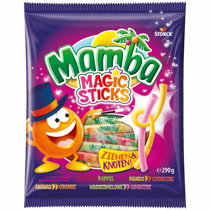 Storck Mamba Magic Sticks fruchtige Kaubonbons 290g / 10.22oz Germany