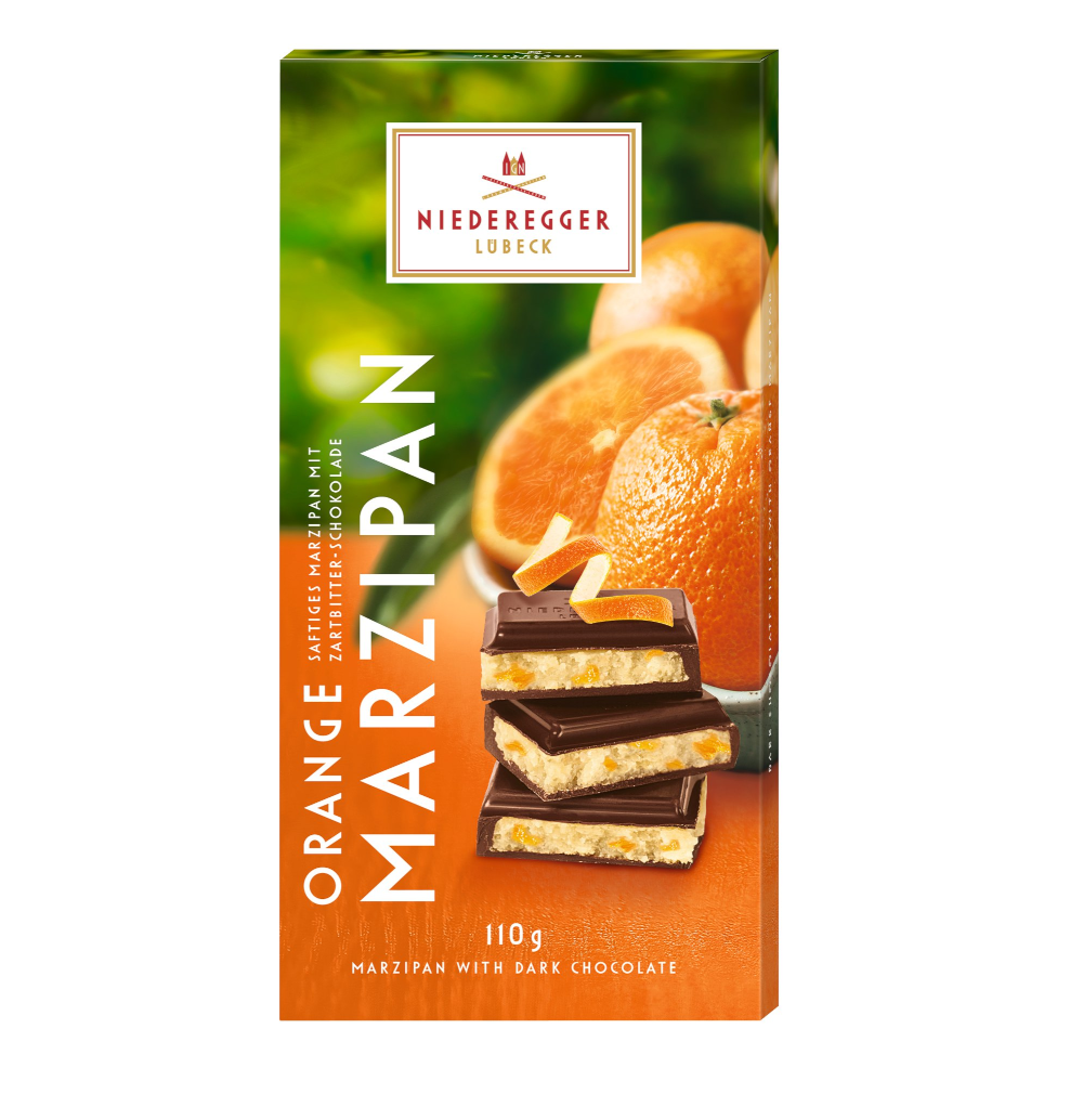 Niederegger Marzipan Schokoladentafel Orange 110g