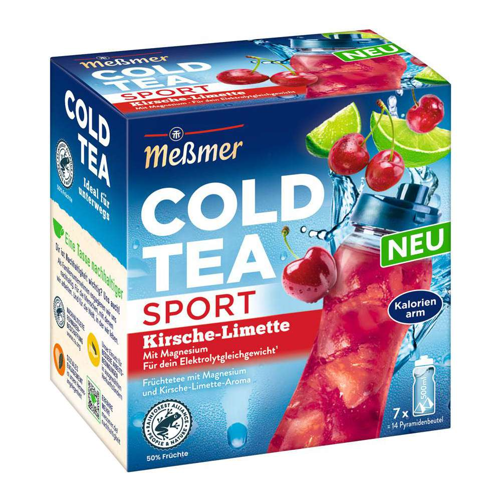 Meßmer Cold Tea Sport Cherry-Lime 14 pyramid tea bags