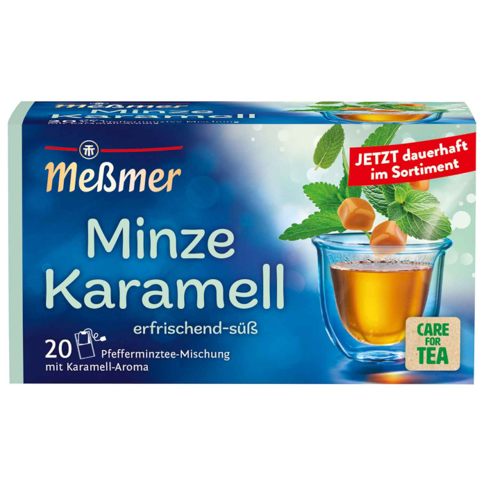 Meßmer Minze Karamell aromatisierter Kräutertee 20 Teebeutel