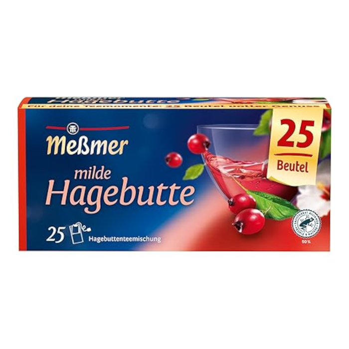 Meßmer Tea Mild Rosehip 25 individually wrapped tea bags