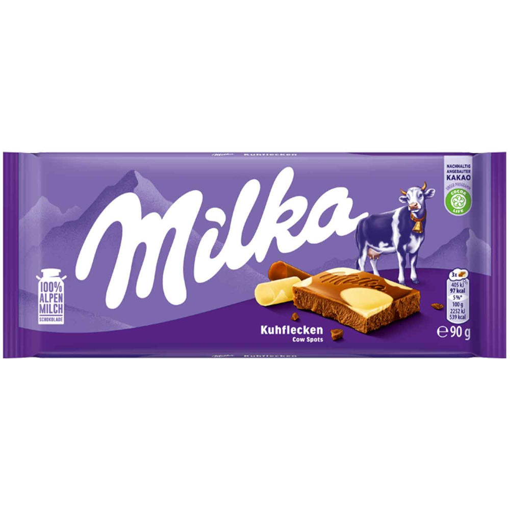 Milka cow spots alpine milk & white chocolate 90g / 3.17oz