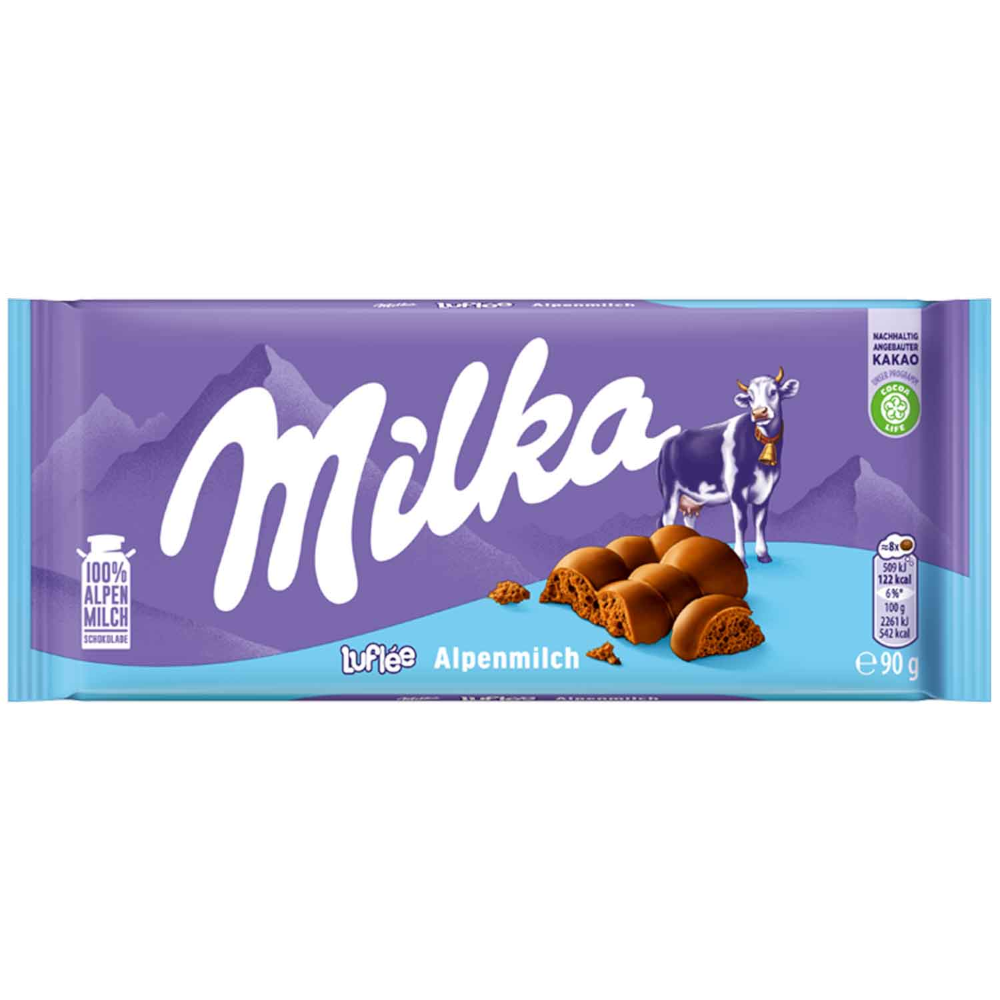 Milka Luflée Alpine Milk Air Chocolate 100g / 3.53 oz