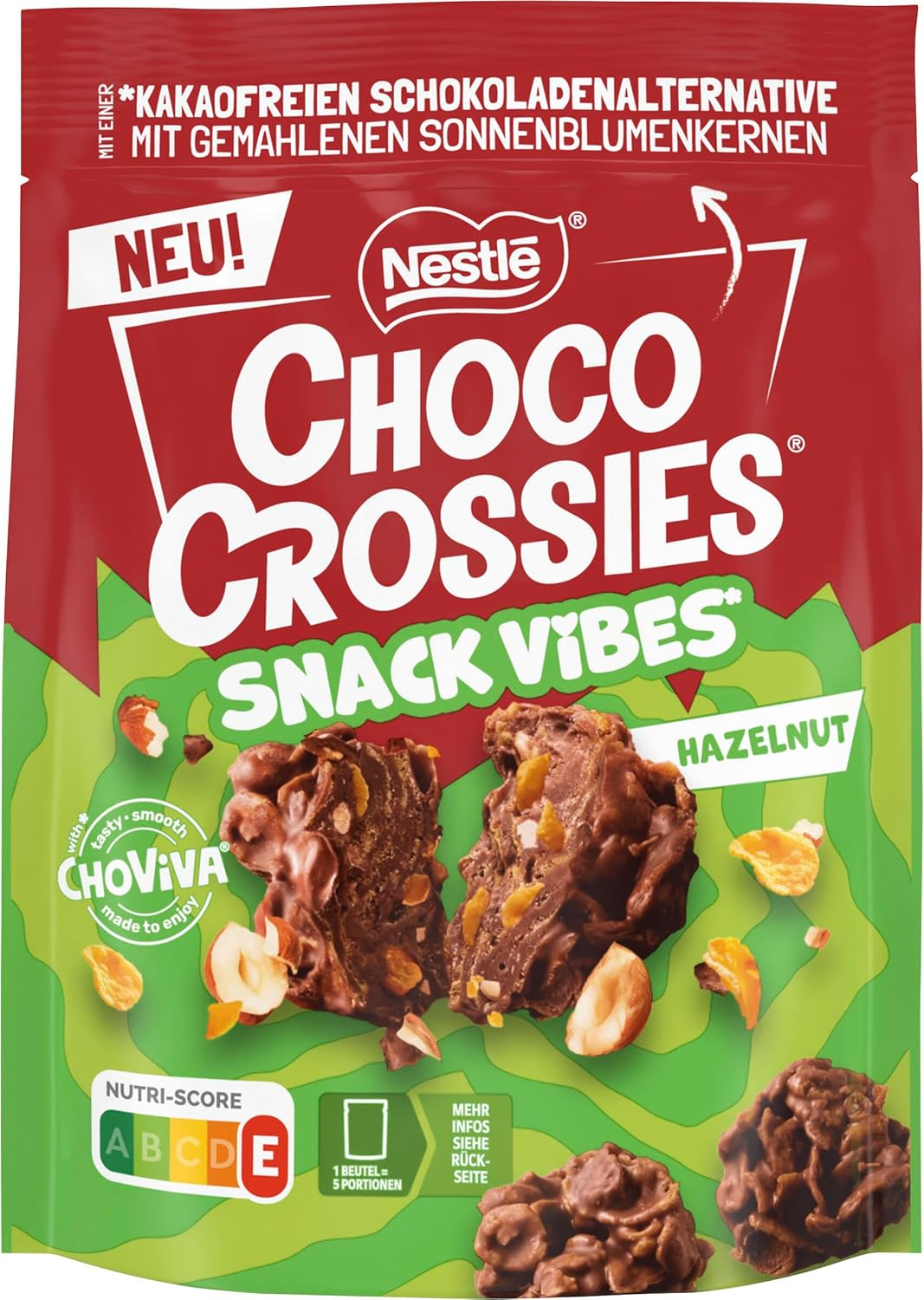 Nestlé Choco Crossies Snack Vibes Hazelnut, ChoViva 100g / 3.52oz