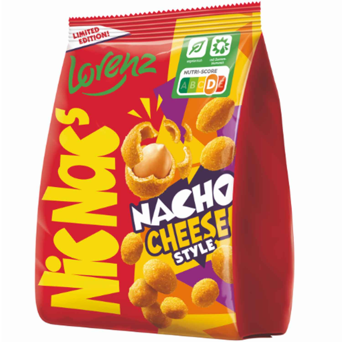 Cacahuetes estilo queso nacho en cáscara de masa crujiente de Lorenz Nic Nac 110g